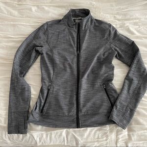 Athleta Heathered Gray Zip Up